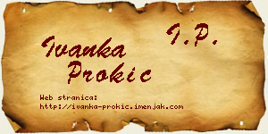 Ivanka Prokić vizit kartica